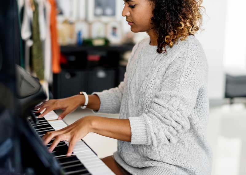 playing piano